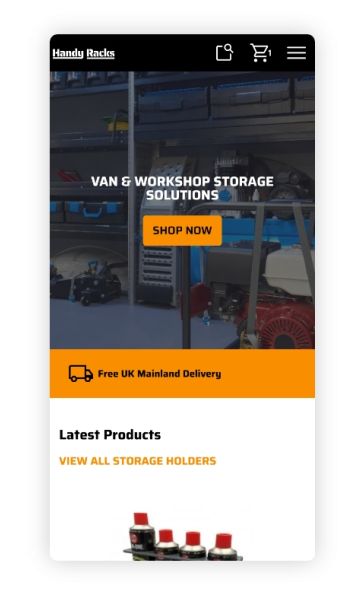 Handy Rack Handy Racks - Custom eCommerce Platform by Design 380