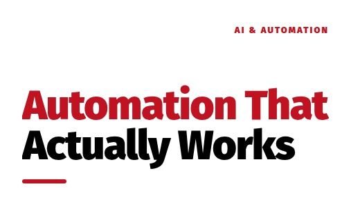 Illustration of automated workflows and a laptop representing AI automation for a small business